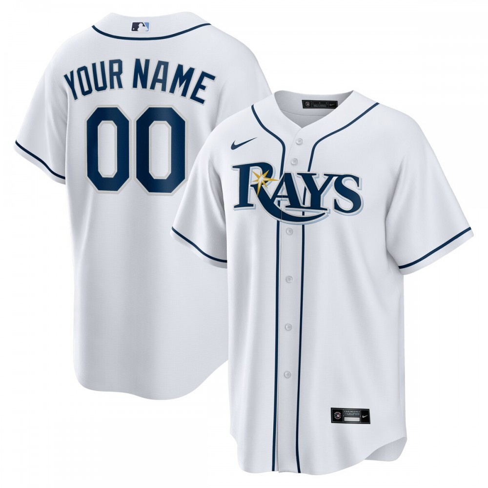 Tampa Bay Rays Home Replica Custom Jersey - White-Pro Kit Vault | Brand New 26/27 Sports Jerseys